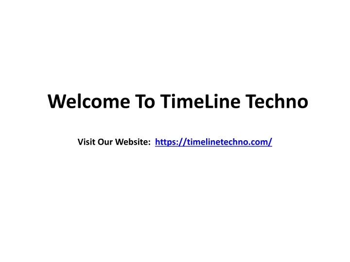 welcome to timeline techno