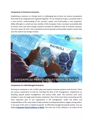 Enterprise Payroll Software in Malta