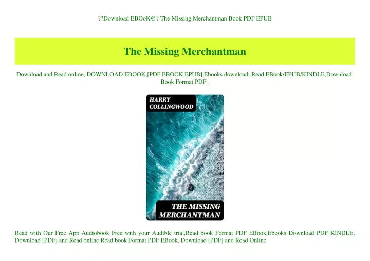 download ebook@ the missing merchantman book