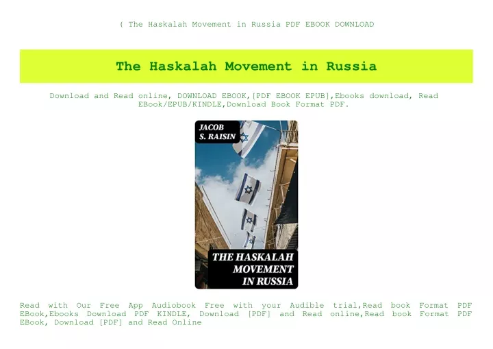 the haskalah movement in russia pdf ebook download