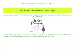 {epub download} 365 Senior Moments (365 Great Days) [R.A.R]