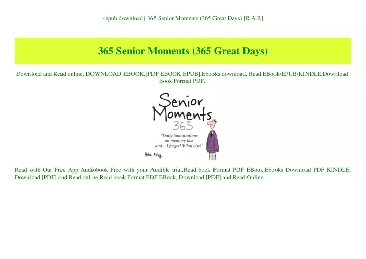 epub download 365 senior moments 365 great days