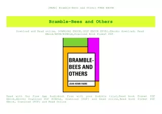 [READ] Bramble-Bees and Others FREE EBOOK