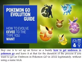 How to get Umbreon in Pokemon Go