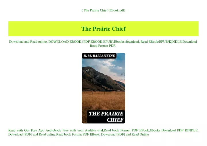 the prairie chief ebook pdf