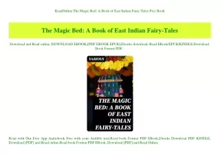 ReadOnline The Magic Bed A Book of East Indian Fairy-Tales Free Book