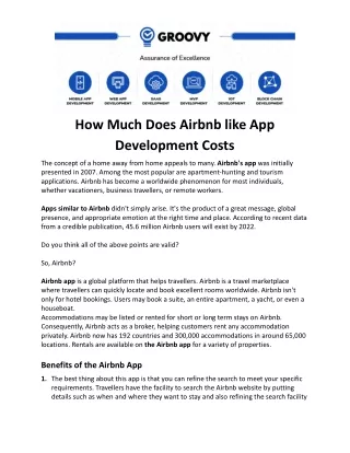 how much does airbnb like app development costs
