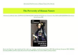 (Download) The Perversity of Human Nature [Free Ebook]