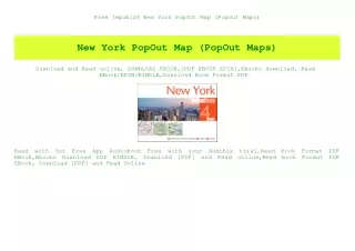 Free [epub]$$ New York PopOut Map (PopOut Maps) (DOWNLOAD E.B.O.O.K.^)