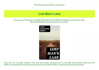 PDF [Download] Lost Man's Lane pdf free