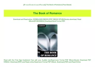 [[F.r.e.e D.o.w.n.l.o.a.d R.e.a.d]] The Book of Romance [Free Ebook]