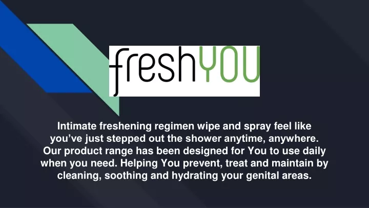 intimate freshening regimen wipe and spray feel