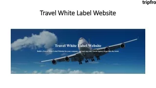 Travel White Label Website