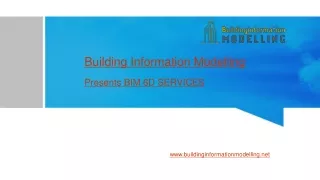 building information modelling p resents bim 6d services