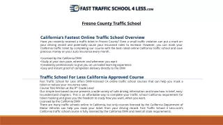 fresno county traffic school
