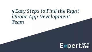 5 easy steps to find the right iphone app development team