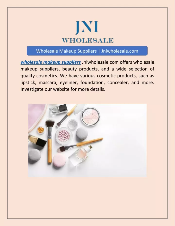 wholesale makeup suppliers jniwholesale com