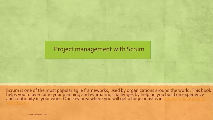 project management with scrum