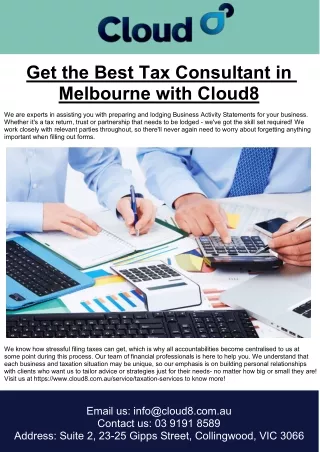 Get the Best Tax Consultant in Melbourne with Cloud8