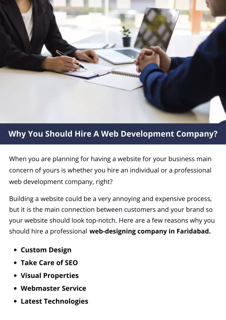 why you should hire a web development company