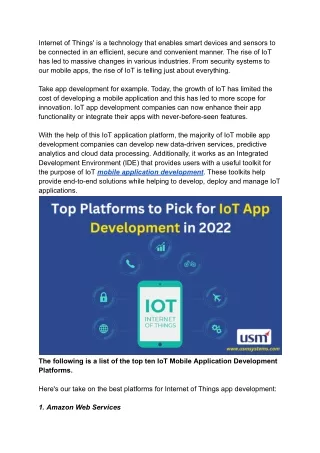 internet of things is a technology that enables
