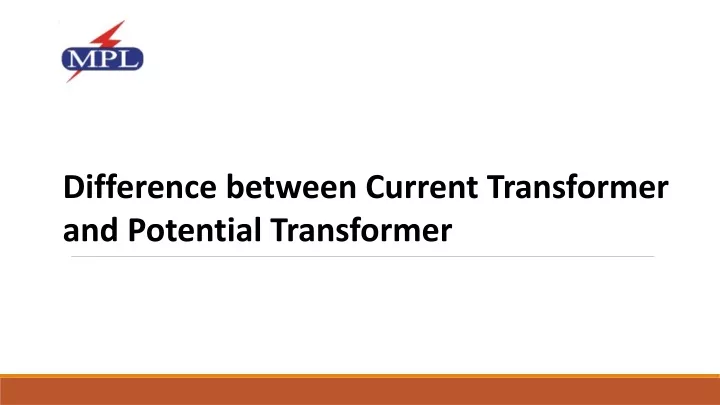 difference between current transformer