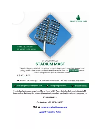 our stadium lighting mast ranges from