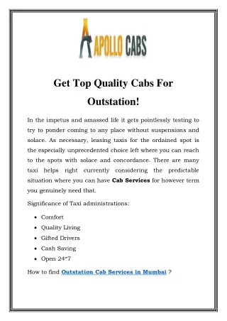 get top quality cabs for