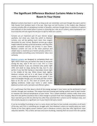 the significant difference blackout curtains make