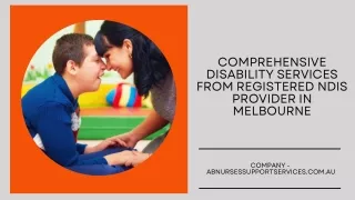 Comprehensive Disability Services From Registered NDIS Provider in Melbourne