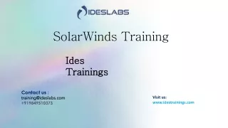 SolarWinds Training