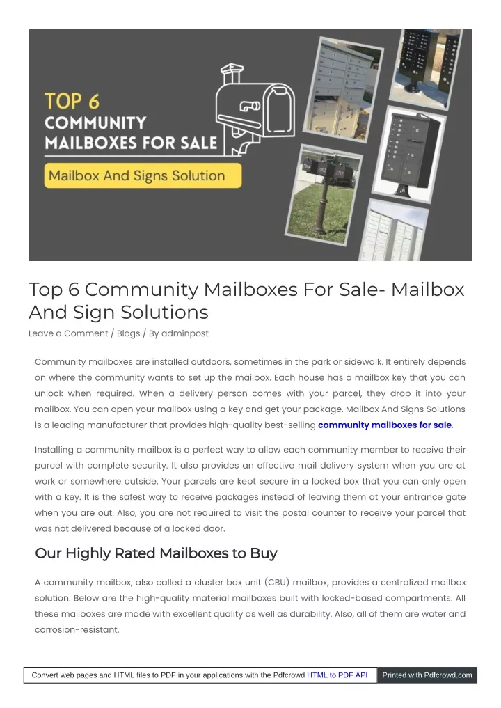 top 6 community mailboxes for sale mailbox