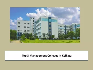 Top 3 Management Colleges in Kolkata