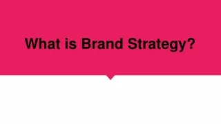 what is brand strategy