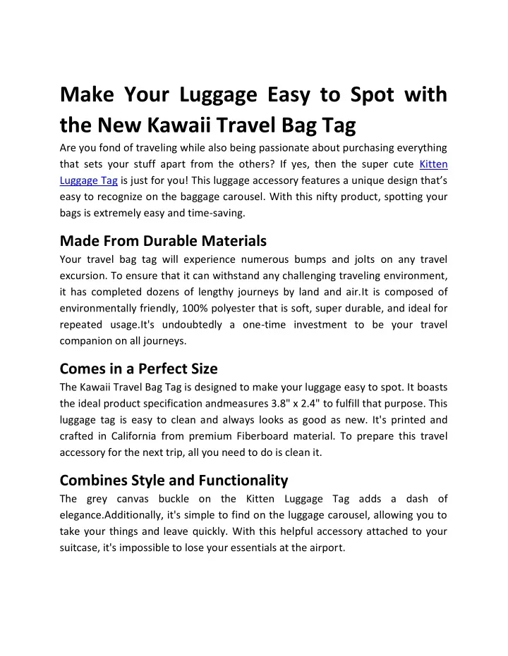 make your luggage easy to spot with