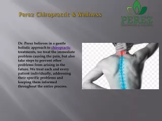 Perez Chiropractic & Wellness Center In Dallas