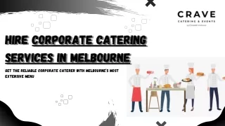 Hire Corporate Catering Services In Melbourne - Crave Catering