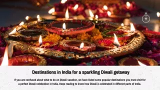 Destinations in India for a sparkling Diwali getaway