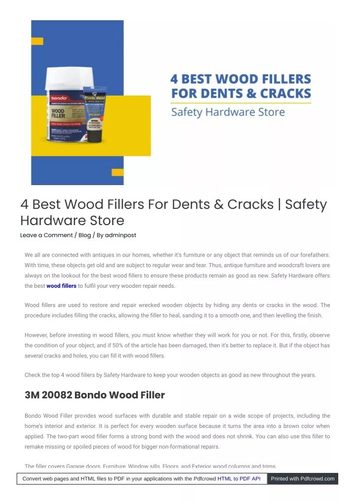 4 best wood fillers for dents cracks safety