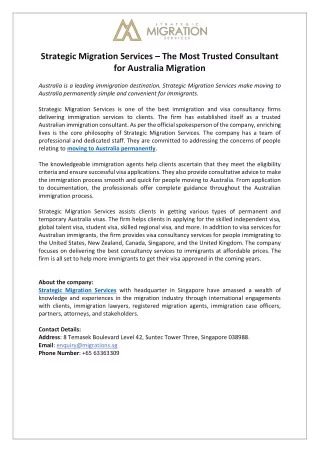 strategic migration services the most trusted