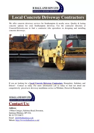 local concrete driveway contractors