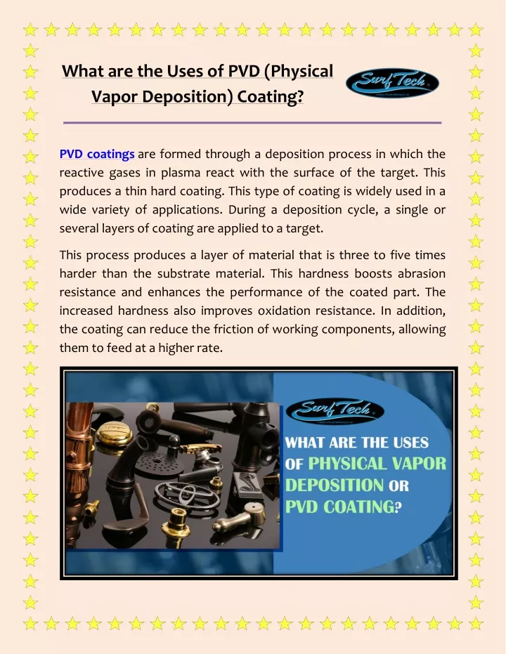 what are the uses of pvd physical vapor