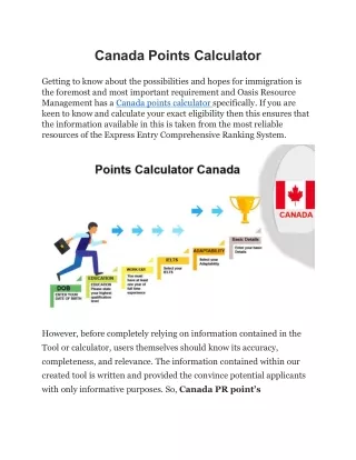 Canada Points Calculator