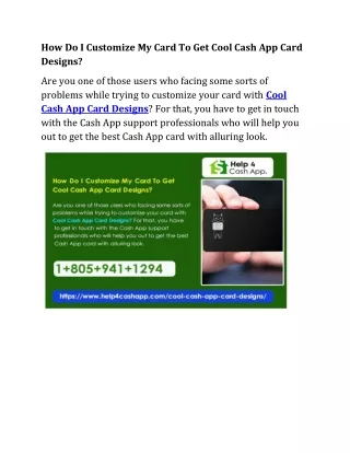 How Do I Customize My Card To Get Cool Cash App Card Designs
