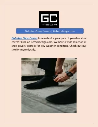 Galoshes Shoe Covers | Gctechdesign.com