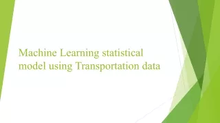 machine learning statistical model using