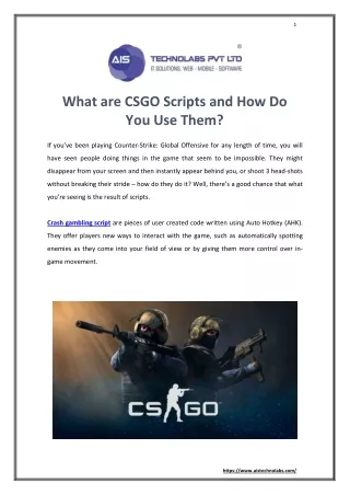 What are CSGO Scripts and How Do You Use Them?