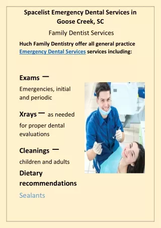 Spacelist Emergency Dental Services
