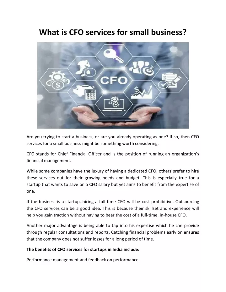 what is cfo services for small business