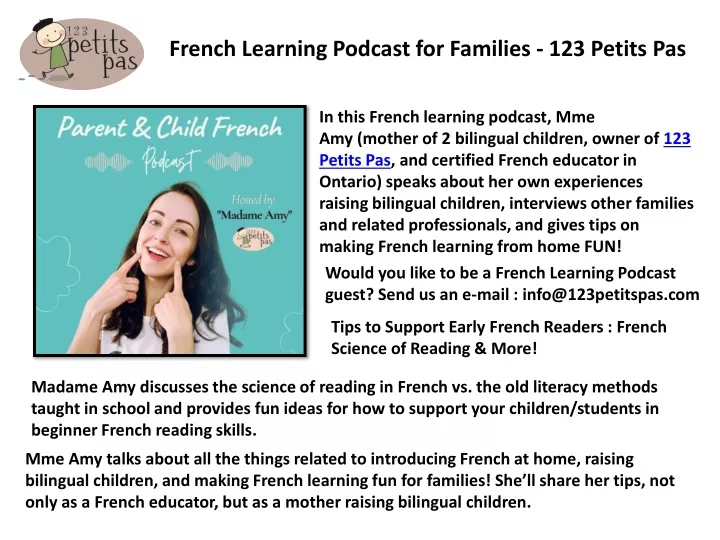french learning podcast for families 123 petits